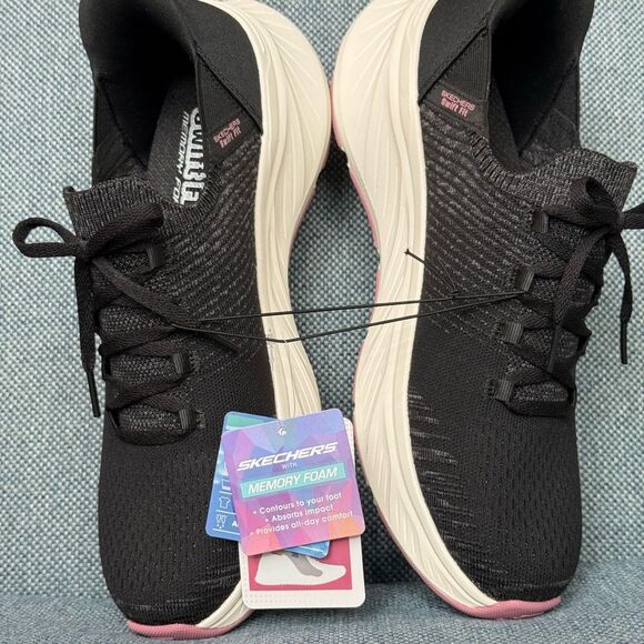 Womens black and pink Skechers Hands Free Slip-ins Edgeride sneaker size 10 - Picture 7 of 10